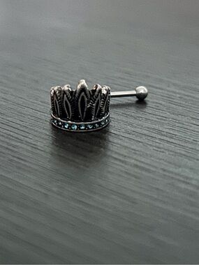 Native American Head Dress ear cuff with turquoise stones 16 gauge